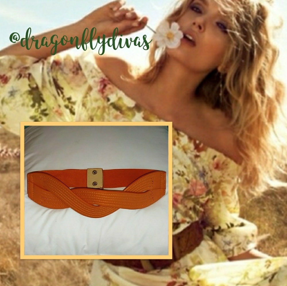 VTG Tangerine Swirls Stretch Belt